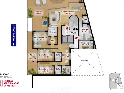 Departamento en Venta de 3 ambientes