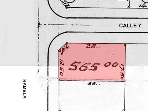TERRENO ESQUINA EN RAMBLA DE PARQUE DEL PLATA