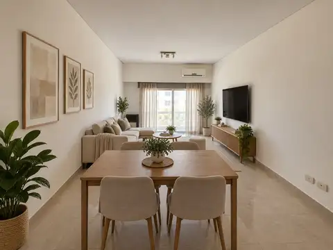 Departamento 2 ambientes contrafrente con balcon impecable y amplio