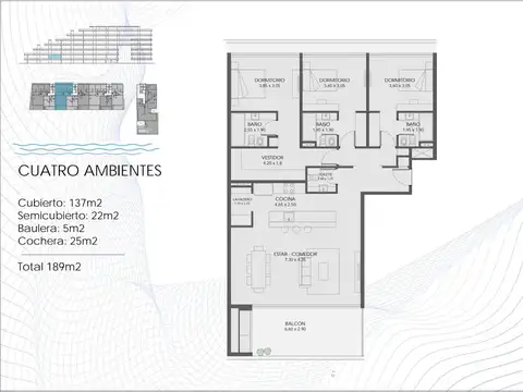 Departamento en Venta de 3 dormitorios