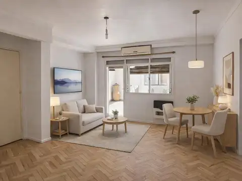 Departamento en venta luminoso con balcón.