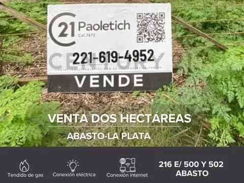 Venta dos hectáreas en Abasto, La Plata