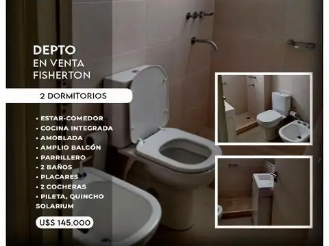 Departamento 4 ambientes con 2 baños