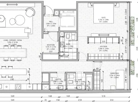 Departamento en Venta de 3 ambientes