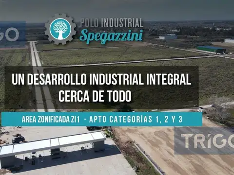 Polo industrial Spegazzini Lote a la venta 10.000m2 esquina disponible dos Lotes Zona Sur Oeste