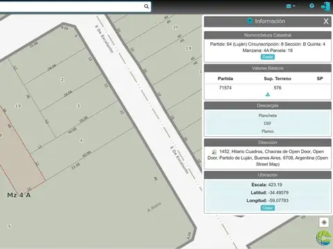 Open Door, lote a metros de Cabred  576 m2  último lote