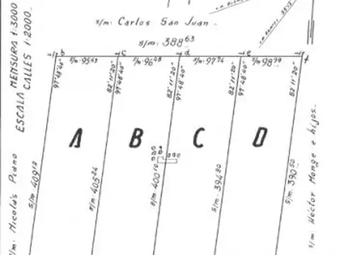 Terreno en Venta 409  mts Fondo