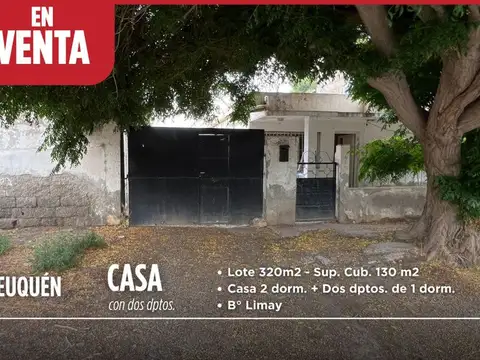 EN VENTA Casa 2 dorm + 2 dptos de 1 dorm