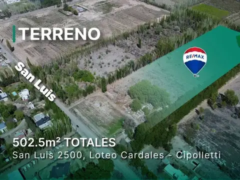 VENTA LOTE-LOTEO CARDALES CIPOLLETTI 