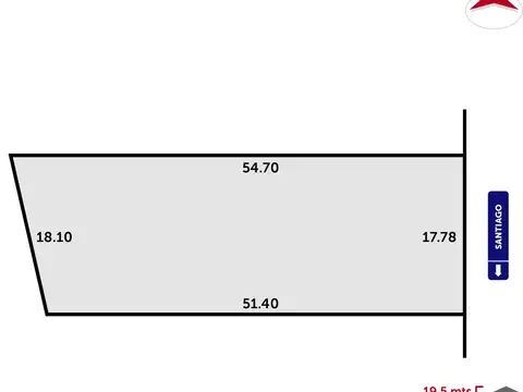 Santiago y 3 de Febrero - Terreno. 