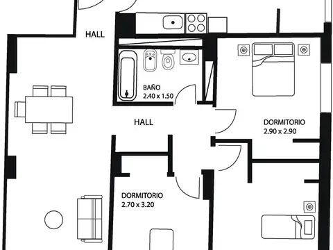 Departamento en Venta de 3 dormitorios
