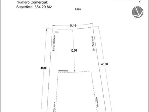 Terreno en Venta de 884,0 m2