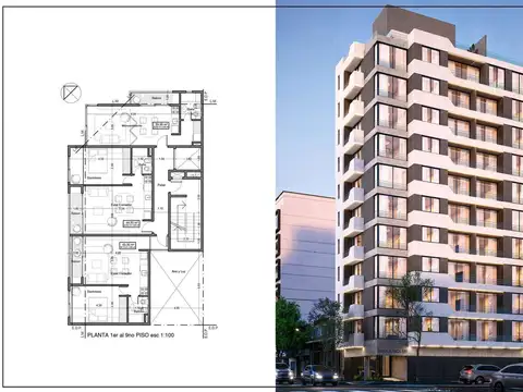 Departamento en Venta de 1 dormitorio