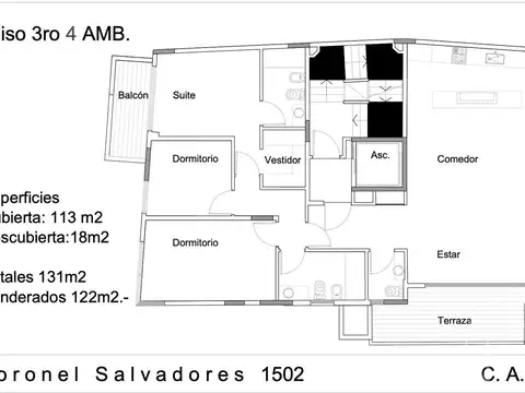Departamento 4 ambientes con 2 baños