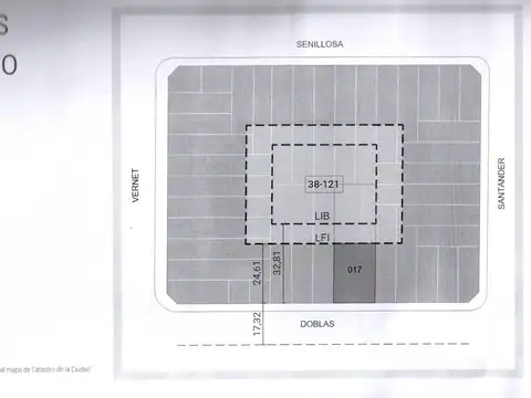 DOBLAS 1400 Terreno 17,20x49 Apto 2440m2 vendibles P.Chacabuco VENTA