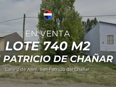 Lote 750 m2 en san patricio del chañar