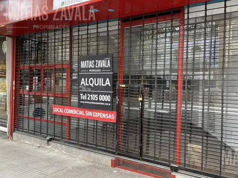 Local Comercial c/ 7 mts de frente sobre la avenida SIN EXPENSAS