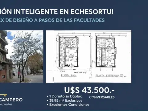 ¡OPORTUNIDAD DE INVERSIÓN! DÚPLEX EN ECHESORTU