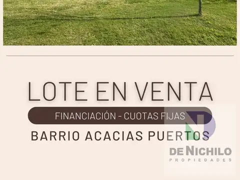 Terreno en venta en barrio Acacias Puertos del Lago, Escobar