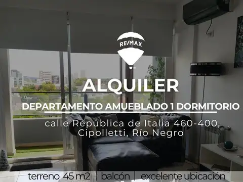 ALQUILER DEPARTAMENTO AMOBLADO  EN  CIPOLLETTI