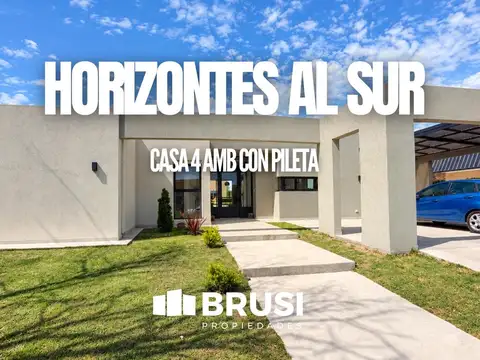 CASA EN VENTA EN HORIZONTES AL SUR - 4 AMBIENTES CON PILETA