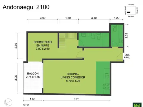 Andonaegui 2100, Piso 1