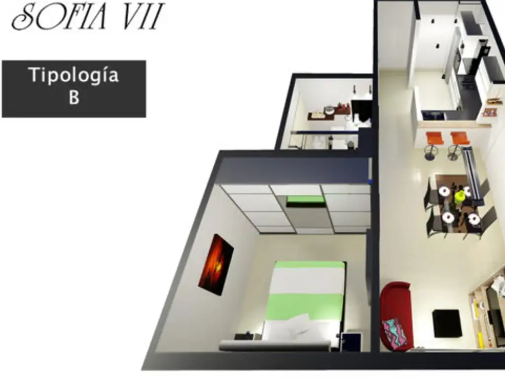 Sofia VII de  1 y 2 Dormitorios