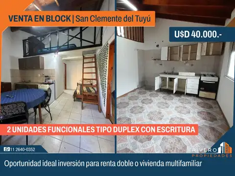 VENTA 2 Dúplex en San Clemente con Escritura