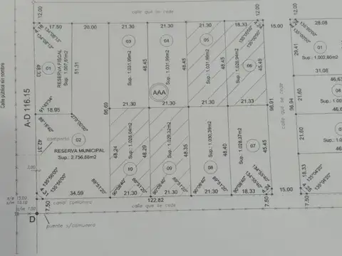 Terreno en Venta de 1028,0 m2