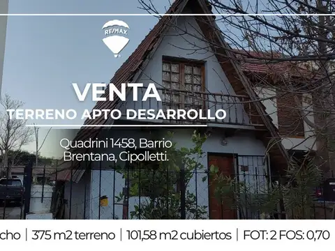 VENTA TERRENO APTO DESARROLLO CIPOLLETTI