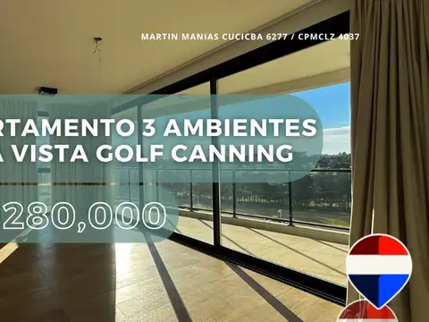 DEPARTAMENTO 3 AMBIENTES VENTA VISTA GOLF CANNING