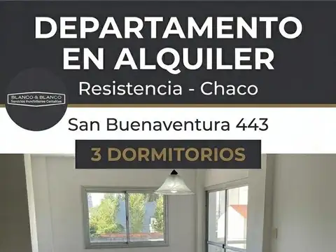Se Alquila departamento de tres dormitorios