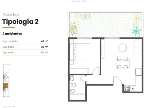 Departamento en Venta en Villa Luzuriaga, USD 44.000