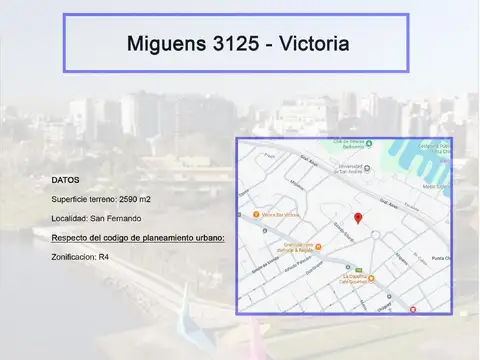 Terreno en venta en Punta Chica a dos cuadras de Avda. del  Libertador