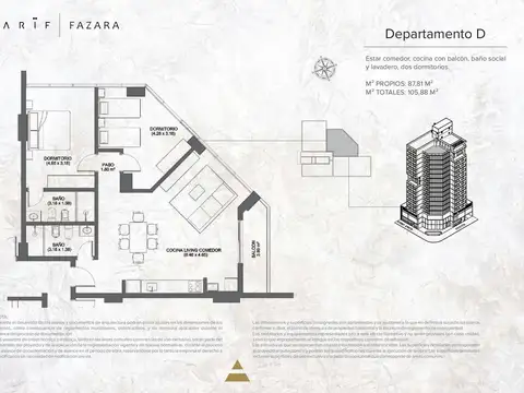 Departamento en Venta de 3 ambientes