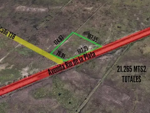 Terreno en Venta de 21265,0 m2
