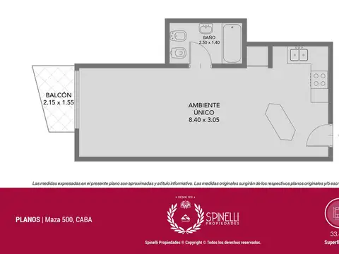 Departamento en Venta de Monoambiente