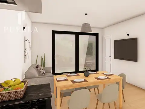 Departamento 2 ambientes con 1 baño