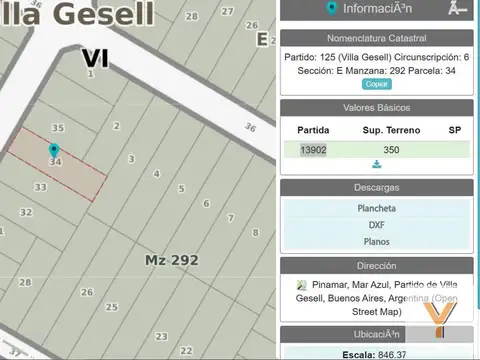 Terreno en Venta en Mar Azul, USD 30.000