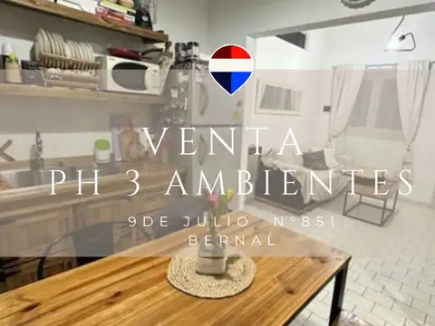 VENTA PH  INDEPENDIENTE 3 AMB CON TERRAZA BERNAL