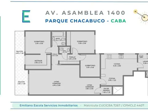 Av. Asamblea 1400 , Piso 5