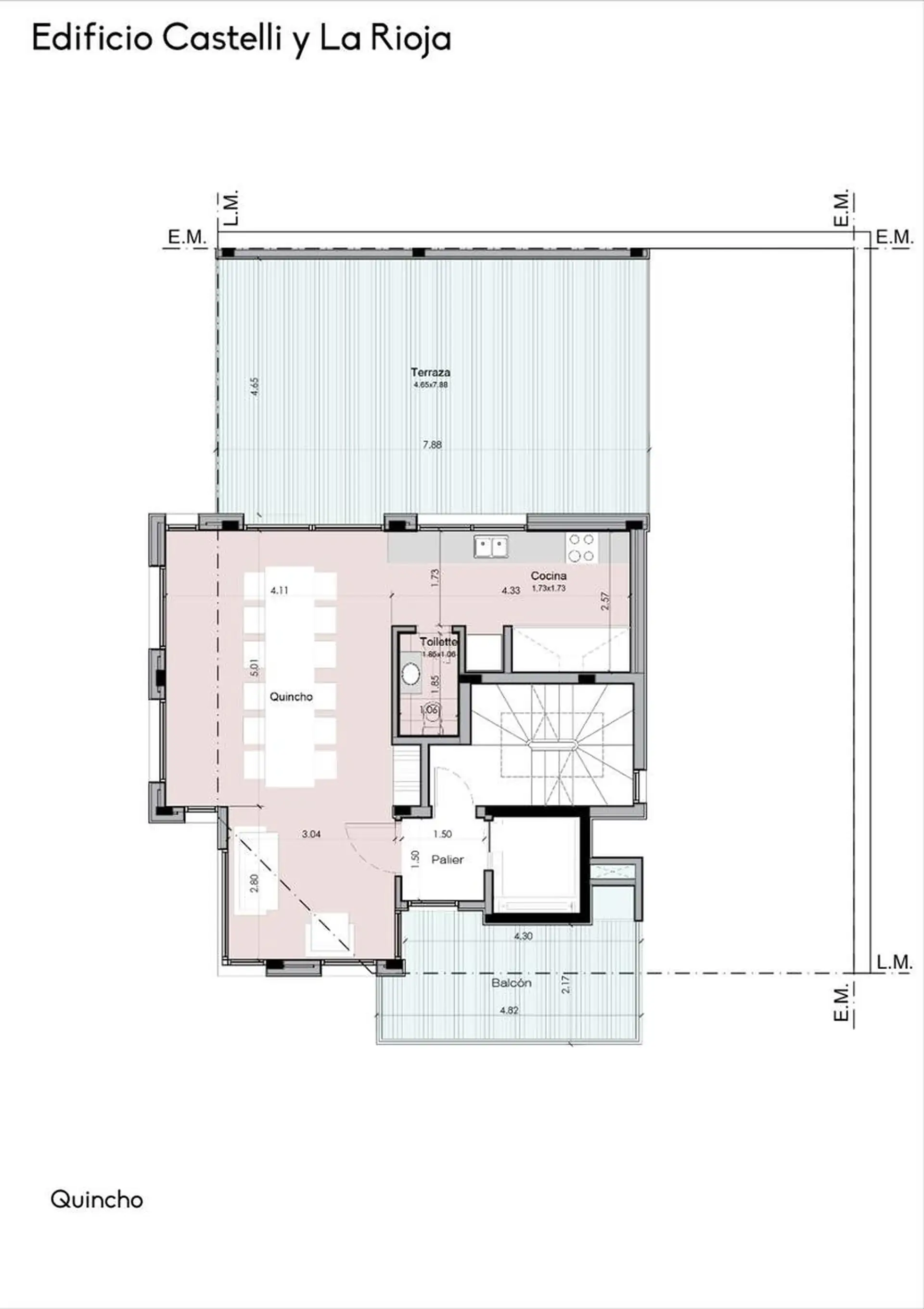 Venta piso 3 amb. Cochera doble. A estrenar. Castelli 3000