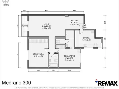 Departamento 3 ambientes con 2 baños