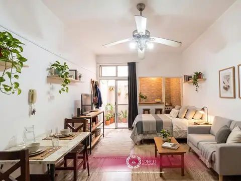 Alquiler departamento monoambiente 21M² con patio interno en planta baja en Boedo