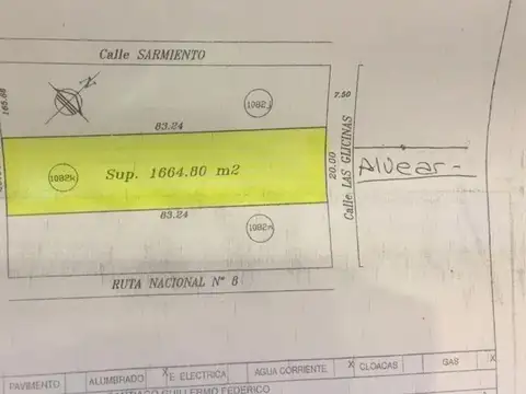 Terreno en Venta de 1664,0 m2