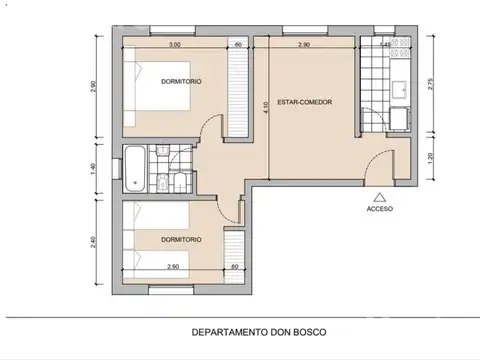 Departamento en Almagro 3 Ambientes al frente y lavadero incorporado
