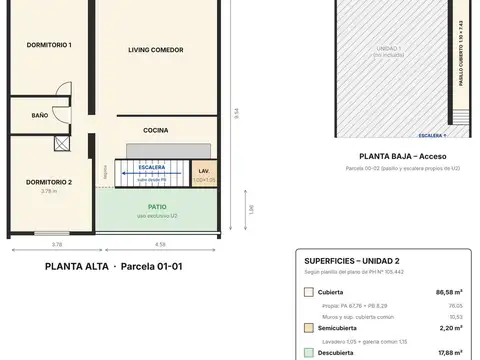 Depto Tipo Casa en Venta de 3 ambientes