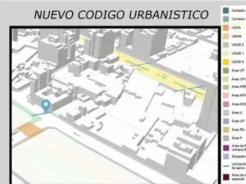Lote en venta. Sup vendible 1.217 m² + 5 cocheras. 8,66 x 25 Mts.