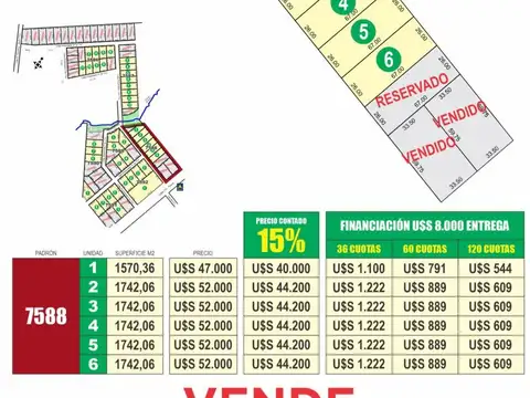AMPLIOS TERRENOS A USD 19.5 m2