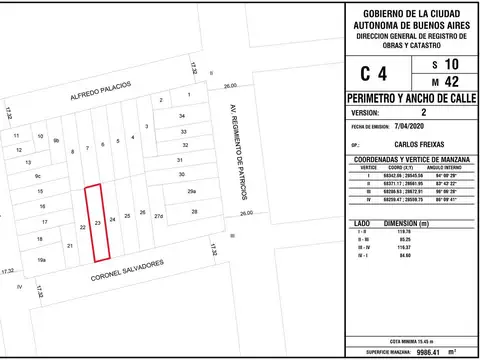 VENTA LOTE - 1300m2 VENDIBLES - Excelente Ubicación - Barracas